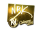 Наклейка | NBK- (золотая) | Кёльн-2015