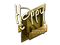 Sticker | Happy (Gold) | Boston 2018