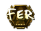 Sticker | fer (Gold) | London 2018