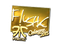 Sticker | flusha (Gold) | Cologne 2015