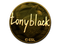 Sticker | tonyblack (Gold) | Katowice 2019