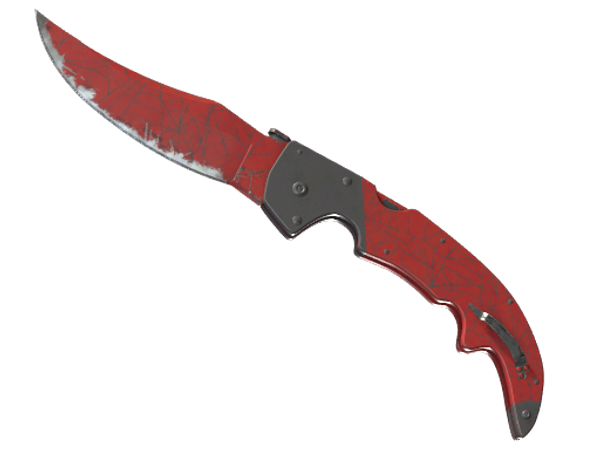 ★ Falchion Knife | Crimson Web (Well-Worn)