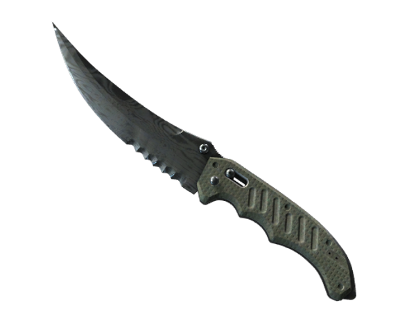 ★ Flip Knife | Damascus Steel (Battle-Scarred)