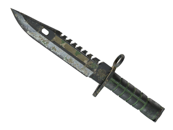 ★ StatTrak™ Штык-нож M9 | Пиксельный камуфляж «Лес» (Закалённое в боях)