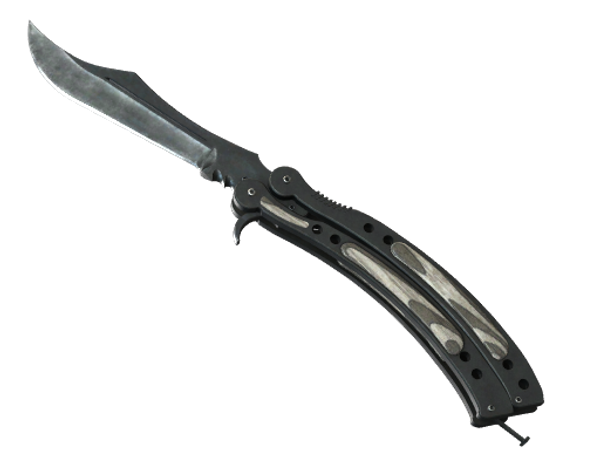 ★ StatTrak™ Butterfly Knife | Black Laminate (Well-Worn)