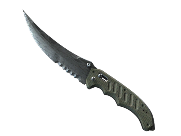 ★ StatTrak™ Flip Knife | Damascus Steel (Well-Worn)