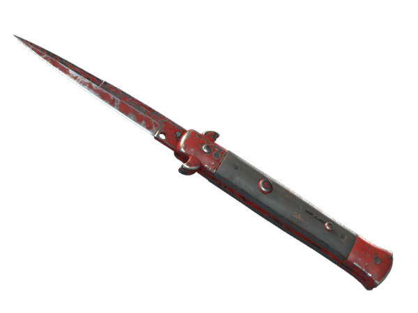 ★ StatTrak™ Stiletto Knife | Crimson Web (Battle-Scarred)