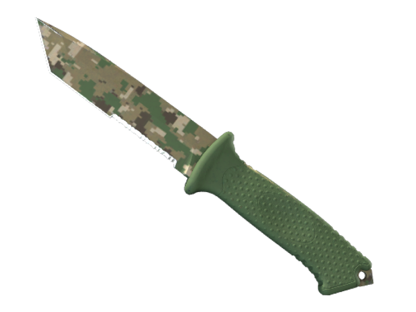 ★ Медвежий нож | Пиксельный камуфляж «Лес» (Поношенное)