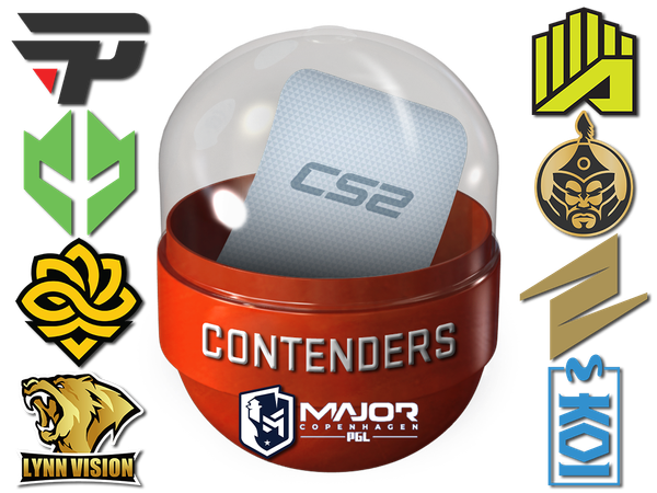 Капсула с наклейками кандидатов PGL Major Copenhagen 2024