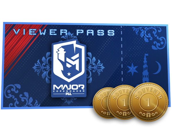 Пропуск зрителя PGL Major Copenhagen 2024 + 3 сувенирных жетона