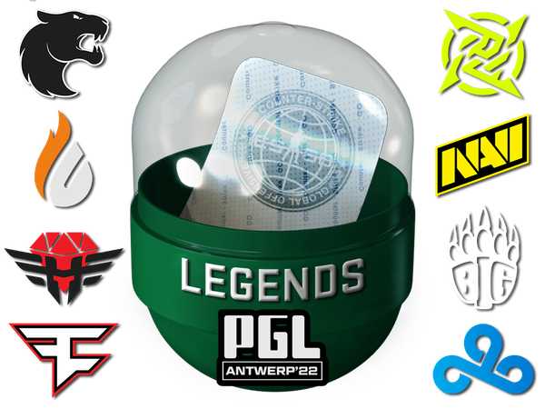 Капсула с наклейками легенд PGL Major Antwerp 2022