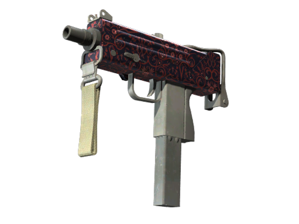 MAC-10 | Red Filigree (Well-Worn)