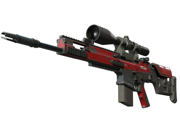 SCAR-20 | Crimson Web (Well-Worn)