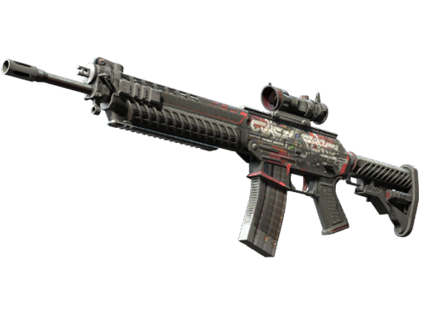 SG 553 | Cyberforce (Battle-Scarred)