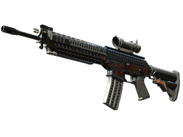 SG 553 | Тяжёлый метал (Поношенное)