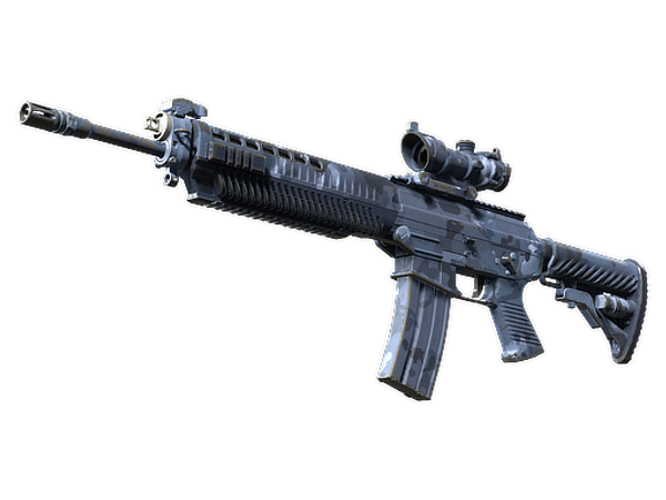 SG 553 | Night Camo (Well-Worn)