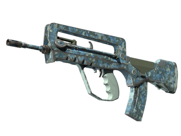 Souvenir FAMAS | Cyanospatter (Well-Worn)