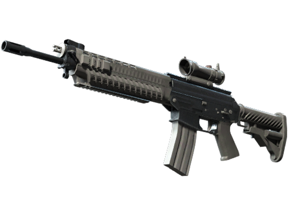 Сувенирный SG 553 | Дамасская сталь (После полевых испытаний)
