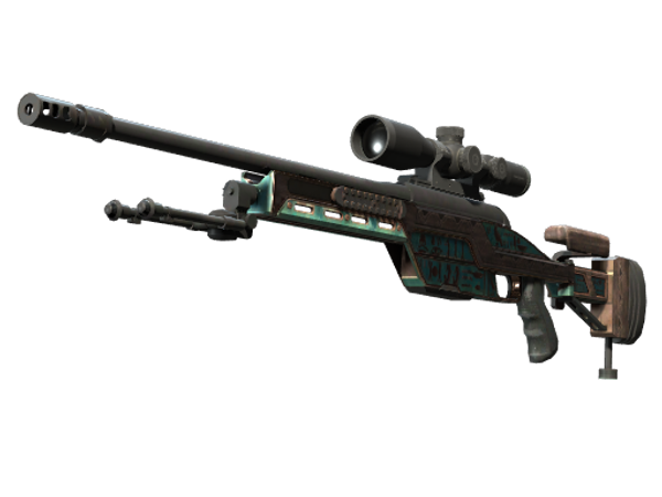 Сувенирный SSG 08 | Лазурная роспись (Поношенное)