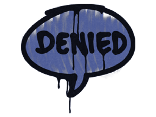 Sealed Graffiti | Denied (SWAT Blue)