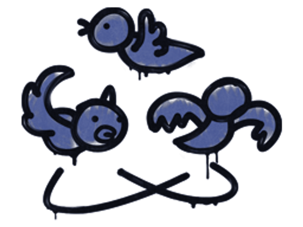 Запечатанный граффити | Голова кругом (Полицейский синий)