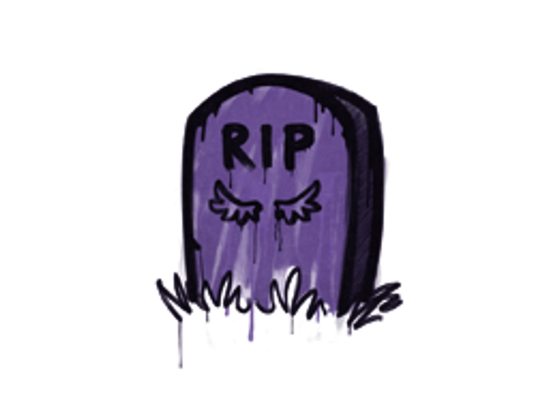 Запечатанный граффити | Надгробие (Жуткий фиолетовый)