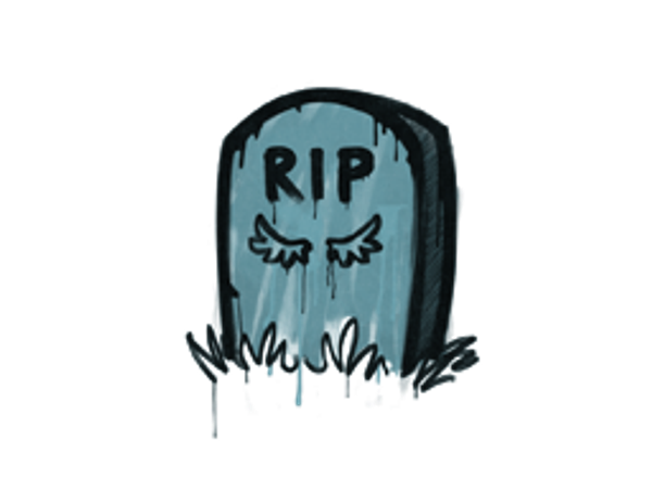 Запечатанный граффити | Надгробие (Пластиковый синий)