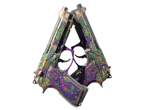 StatTrak™ Dual Berettas | Flora Carnivora (Battle-Scarred)