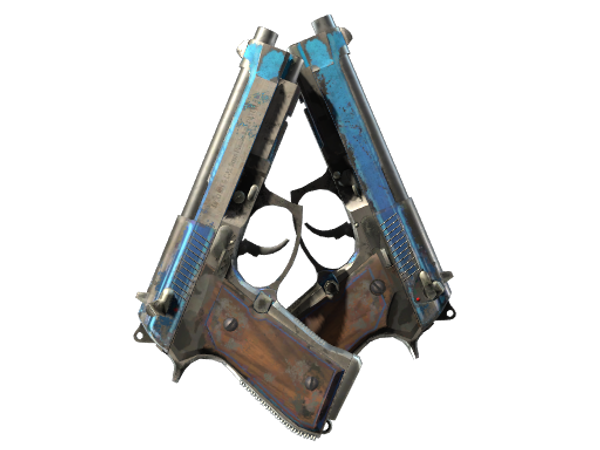 StatTrak™ Dual Berettas | Urban Shock (Battle-Scarred)