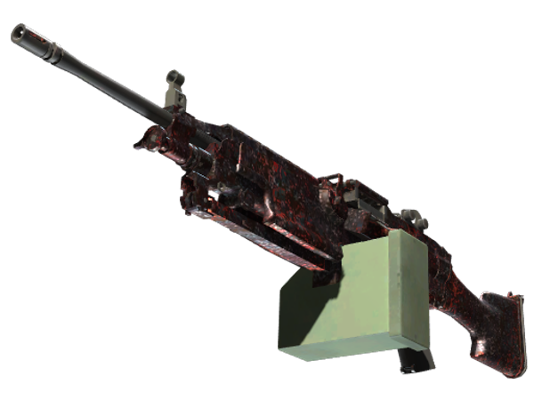 StatTrak™ M249 | Magma (Minimal Wear)