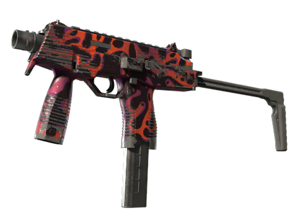 StatTrak™ MP9 | Ruby Poison Dart (Well-Worn)