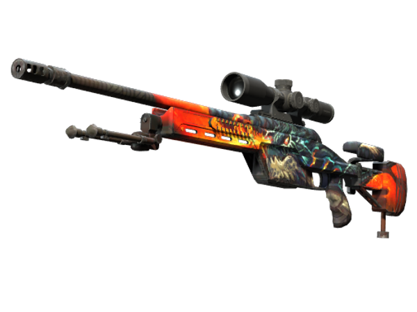 StatTrak™ SSG 08 | Dragonfire (Minimal Wear)