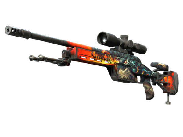 StatTrak™ SSG 08 | Пламя дракона (Поношенное)