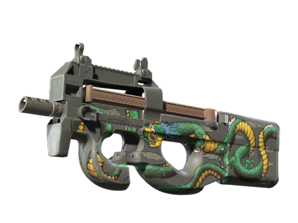 StatTrak™ P90 | Emerald Dragon (Well-Worn)