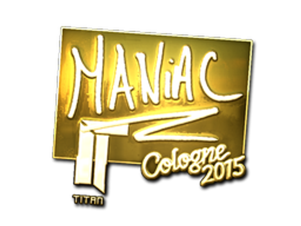 Sticker | Maniac (Gold) | Cologne 2015