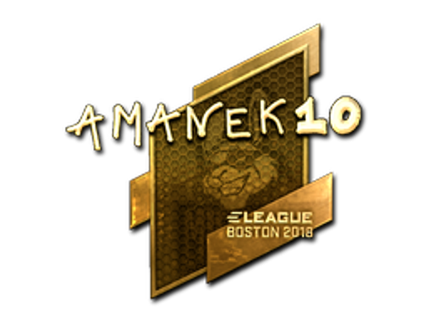 Наклейка | AmaNEk (золотая) | Бостон-2018