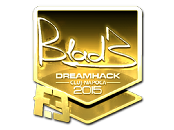 Sticker | B1ad3 (Gold) | Cluj-Napoca 2015
