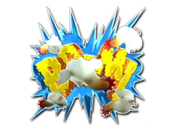 Наклейка | Взрыв (металлическая)