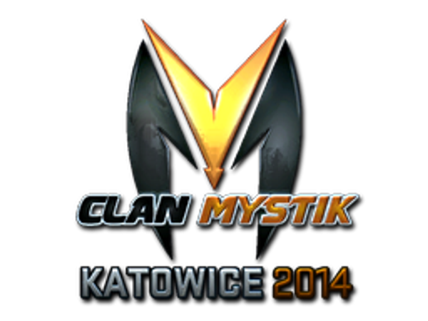 Наклейка | Clan-Mystik (металлическая) | Катовице-2014