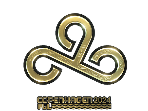 Наклейка | Cloud9 (золотая) | Копенгаген-2024