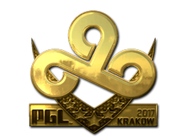 Наклейка | Cloud9 (золотая) | Краков-2017