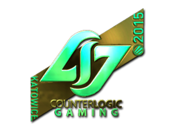 Наклейка | Counter Logic Gaming (золотая) | Катовице-2015