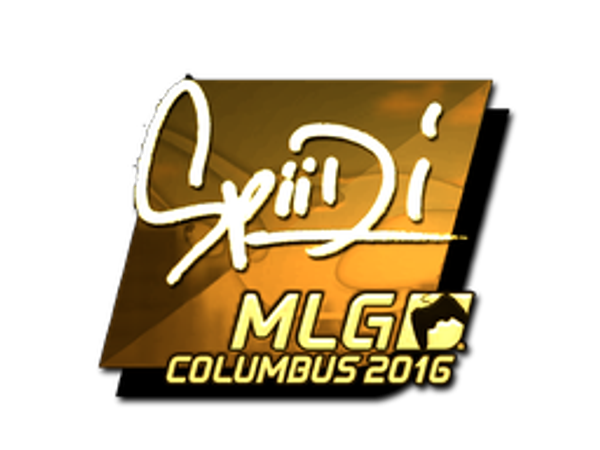 Наклейка | Spiidi (золотая) | Колумбус-2016