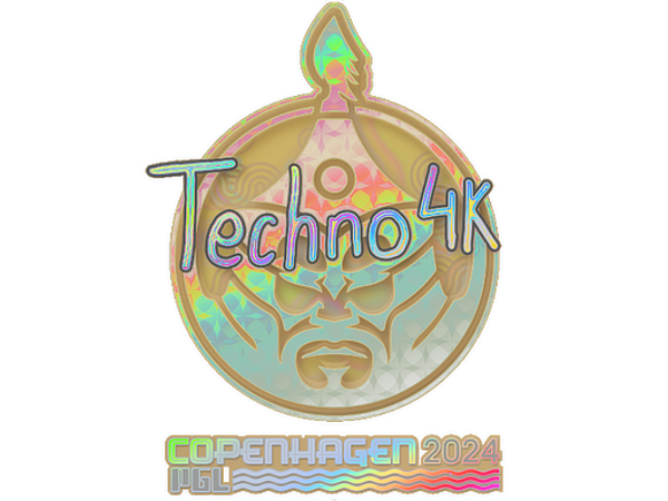 Наклейка | Techno4K (голографическая) | Копенгаген-2024