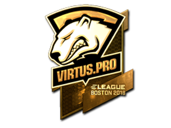 Наклейка | Virtus.Pro (золотая) | Бостон-2018