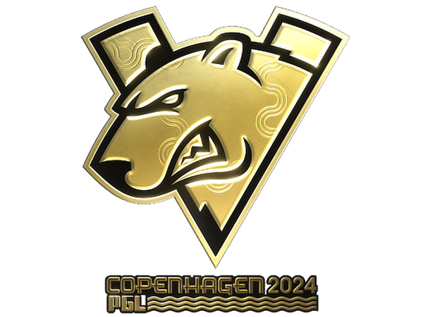 Наклейка | Virtus.pro (золотая) | Копенгаген-2024