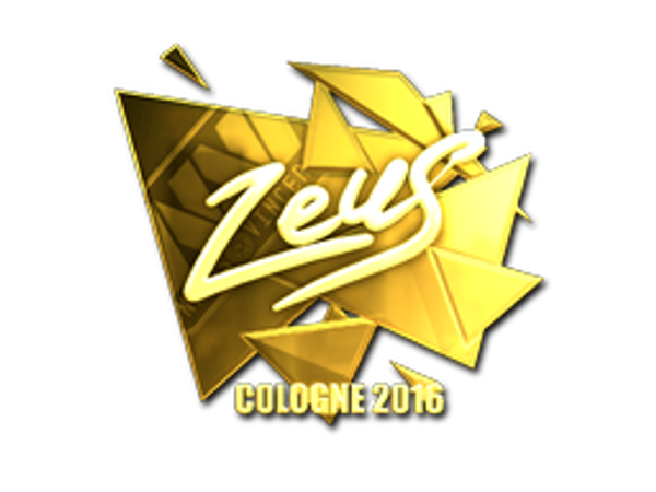 Sticker | Zeus (Gold) | Cologne 2016