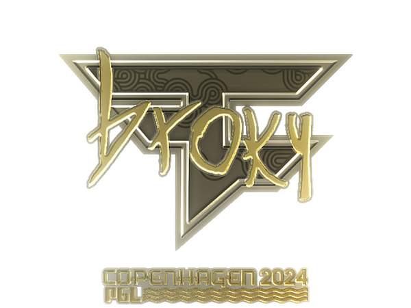 Наклейка | broky (золотая) | Копенгаген-2024