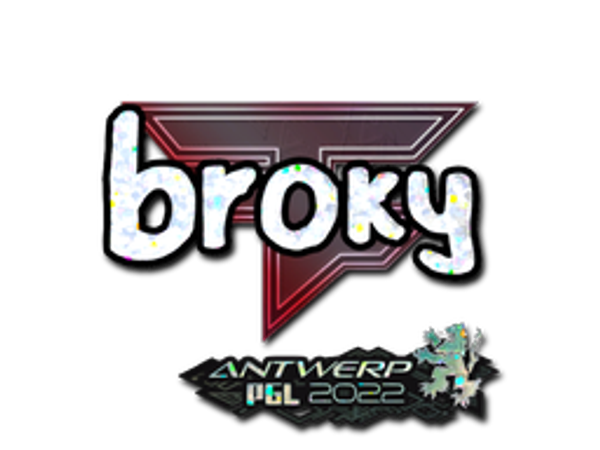 Наклейка | broky (с блёстками) | Антверпен-2022