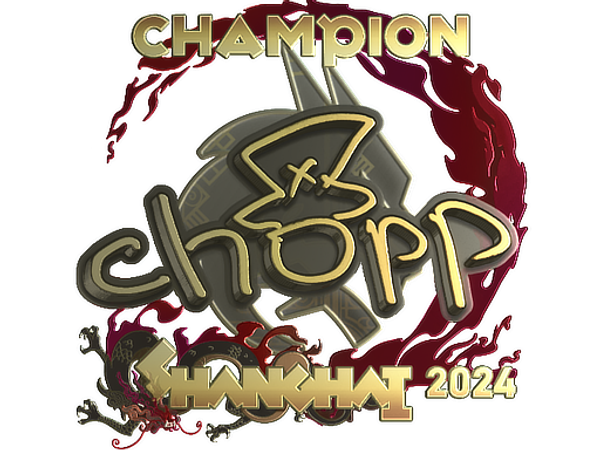 Sticker | chopper (Gold, Champion) | Shanghai 2024